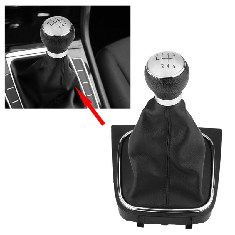6 Speed Car Gear Shift Knob Lever Stick Gaitor Boot Cover for  Golf 6 MK5 MK6 Jetta 2005-2014 - Image 3