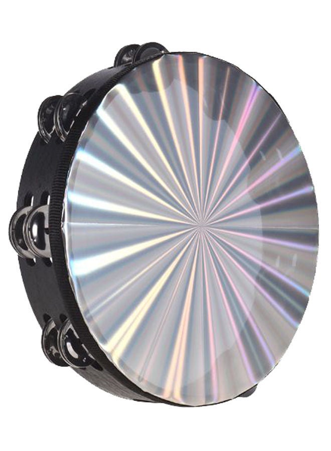 NIBEMINENT Double Row Jingles Reflective Hand Tambourine - Image 1