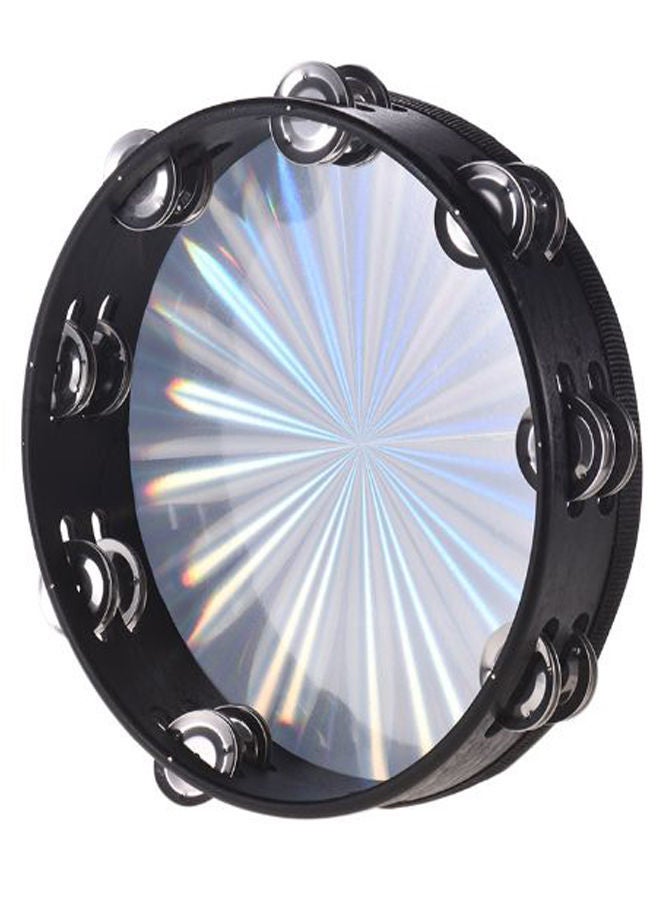 NIBEMINENT Double Row Jingles Reflective Hand Tambourine - Image 2