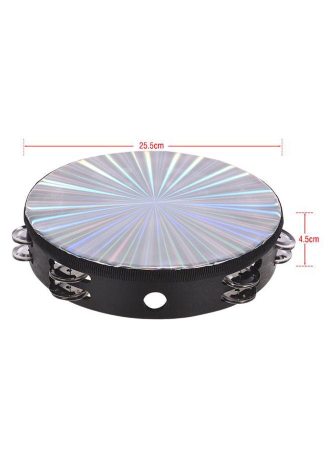 NIBEMINENT Double Row Jingles Reflective Hand Tambourine - Image 3