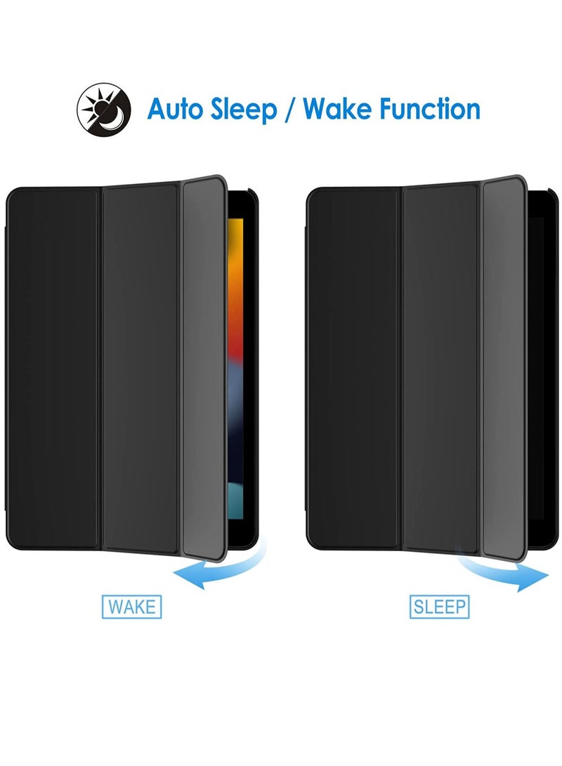 Case For IPad 10.2 Inch (2021/2020/2019 Model 9/8/7 Generation Auto Wake Sleep Cover Black - Image 4