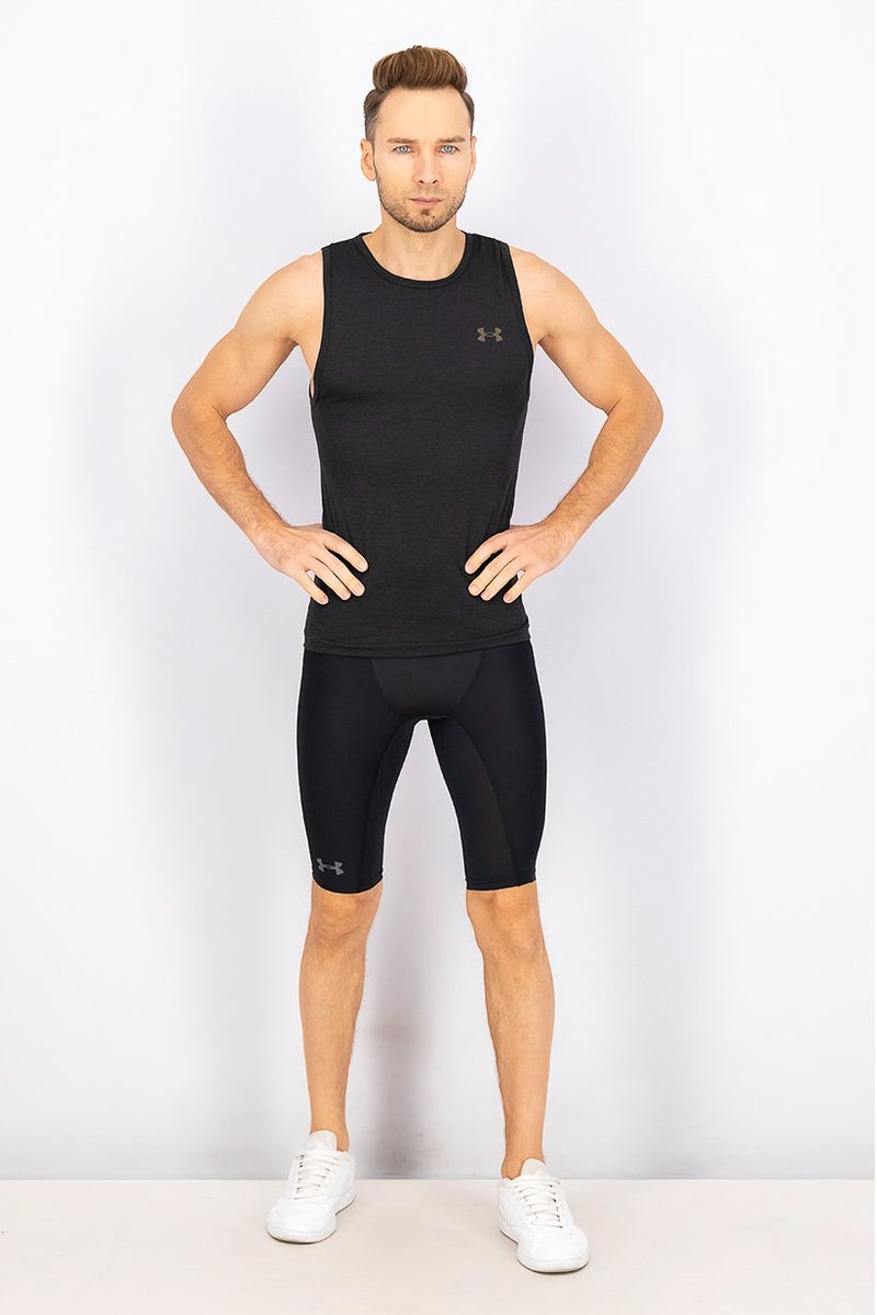 UNDER ARMOUR Men Sportswear Fit UA Rush Seamless Tank Top, Black - Image 4