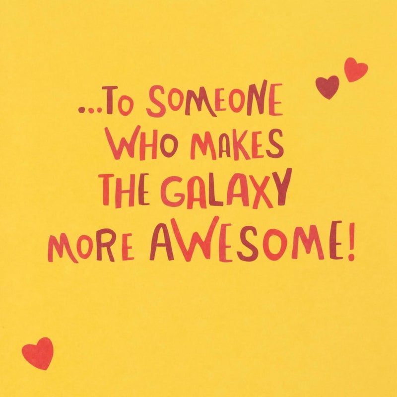 Hallmark Star Wars Valentine's Day Card for Kids with Removable Baby Yoda Backpack Clip - Image 3