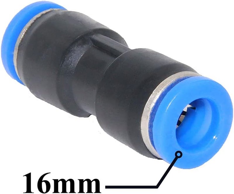 beduan Push to Connect Fitting, 16mm Tube OD Pneumatic Quick Adapter Tubing Air Hose Line Pipe Fitting 10Pcs For 5/8" Tube OD - Image 1