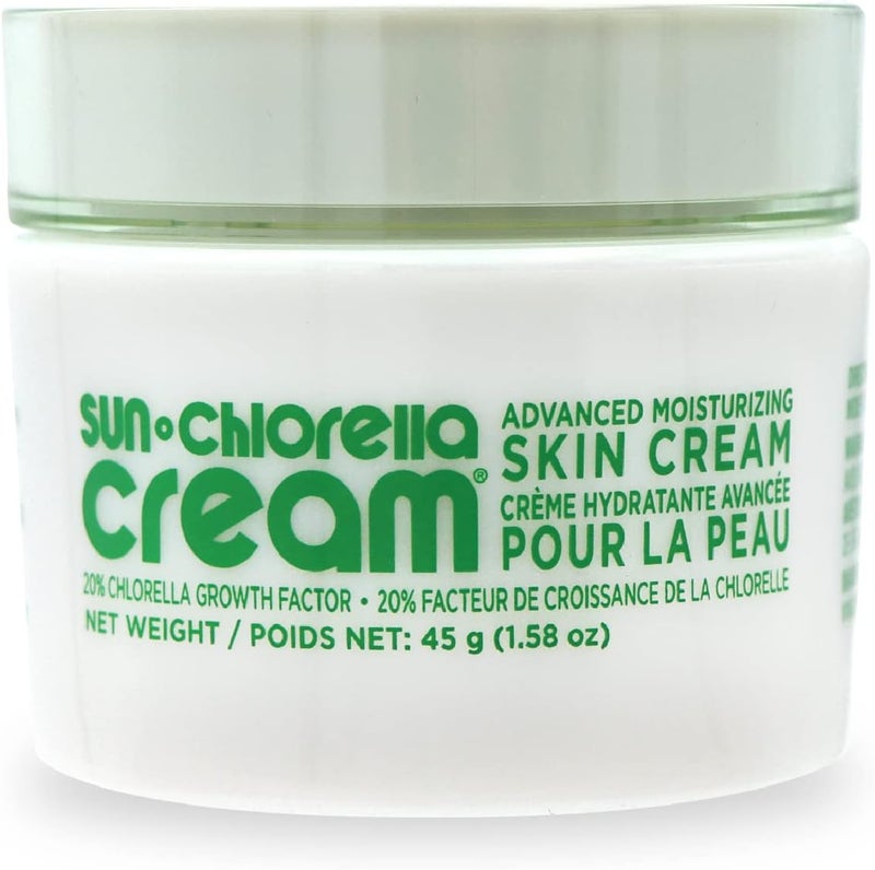 Sun Chlorella Advanced Moisturizing Skin Cream with 20% Chlorella Growth Factor - 1.58 Ounce (45 Gram) - Image 1