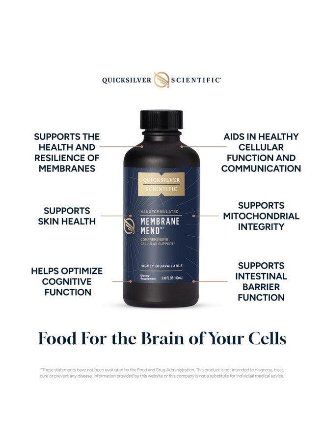 Quicksilver Scientific كويك سيلفر ساينتيفيك ميمبرين ميد - دعم الدماغ والخلايا والشيخوخة الصحية مع فوسفاتيديل كولين (PC) وفيتامين E توكوتريينول وزيت أهي فلاور ومكملات أستازانتين (3.38 أونصة / 100 مل) - Image 3