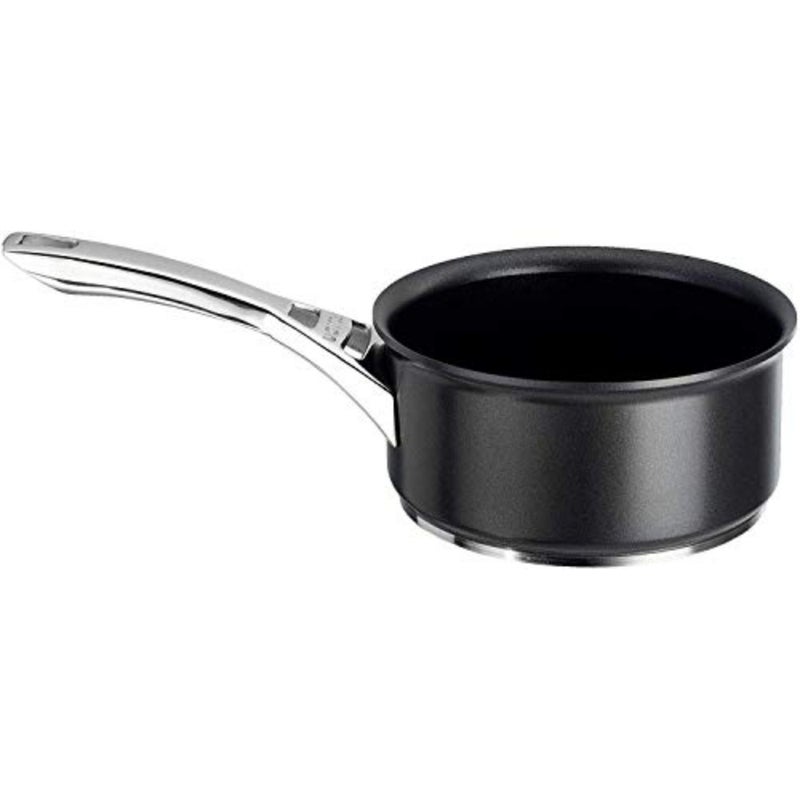 Infinite Milk Pan 16cm 1.4L for dairy heating, hard anodised black body with stainless steel base handles, non-stick, induction-compatible, dishwasher safe - Image 4