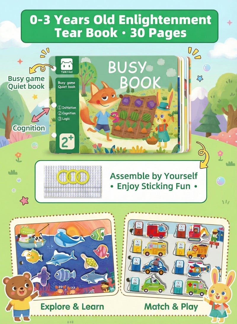 Early Learning Interactive Toys For Kids 0-3 Year,Busy book,children reading books,kids interactive book,quite book - Image 2
