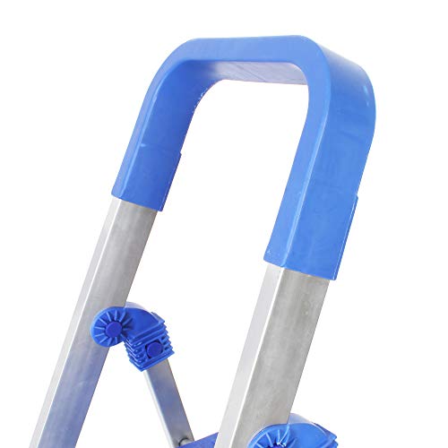 GRAZIA Aluminium Strong and Durable Folding Ladder (4 Step) Silver - Image 4