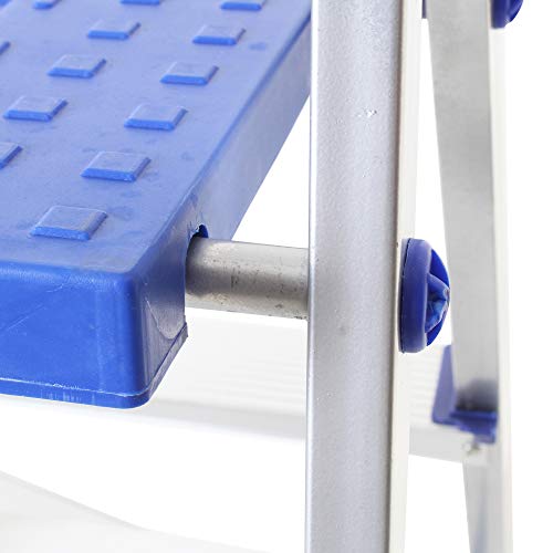 GRAZIA Aluminium Strong and Durable Folding Ladder (4 Step) Silver - Image 5