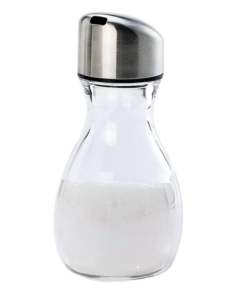 J&M DESIGN JM Design Sugar Dispenser With Pour Spout For Coffee Bar Accessories Tea  Baking Essentials wStainless Steel Lid  95oz Clear Acrylic Jar Spoon Pourer Shaker Container 