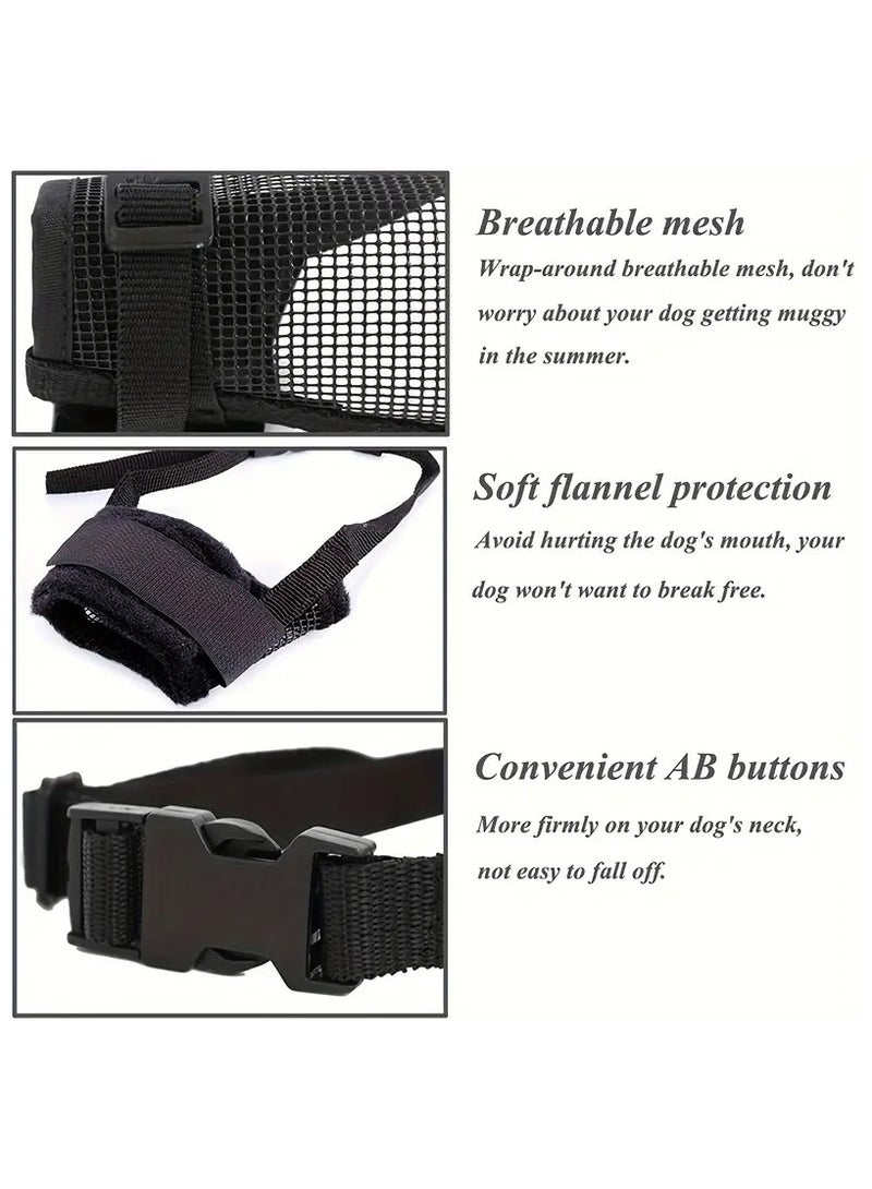Goolsky Adjustable Pet Dog Soft Muzzle, Air Mesh Training Dog Muzzles For Biting Barking Chewing - Image 2