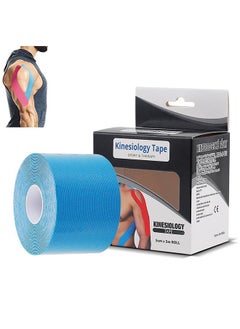 Sthxyfaith Athletic Non-Athlete Therapeutic Waterproof Tape Helps Relieve Muscle Joint and Bone Pain All Day Record (5cmx5m) (Blue)  - Image 1