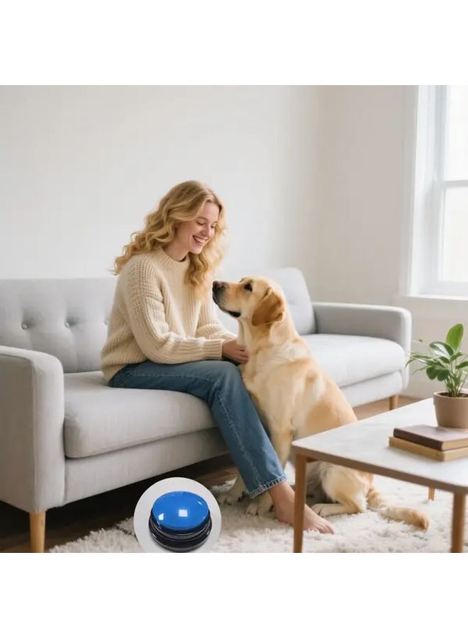 Blue Dog Button Recorder Interactive Pet Communication Training Sound Toy - Image 4