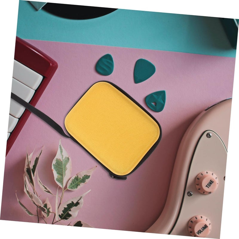 Guitar Pick Holder Bag Eva Storage Case Yellow Guitar Picks Organizer Carry Pouch - Image 5