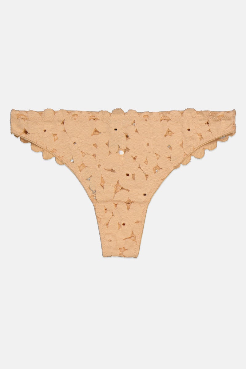 Etam Women Textured Pantie, Beige - Image 1