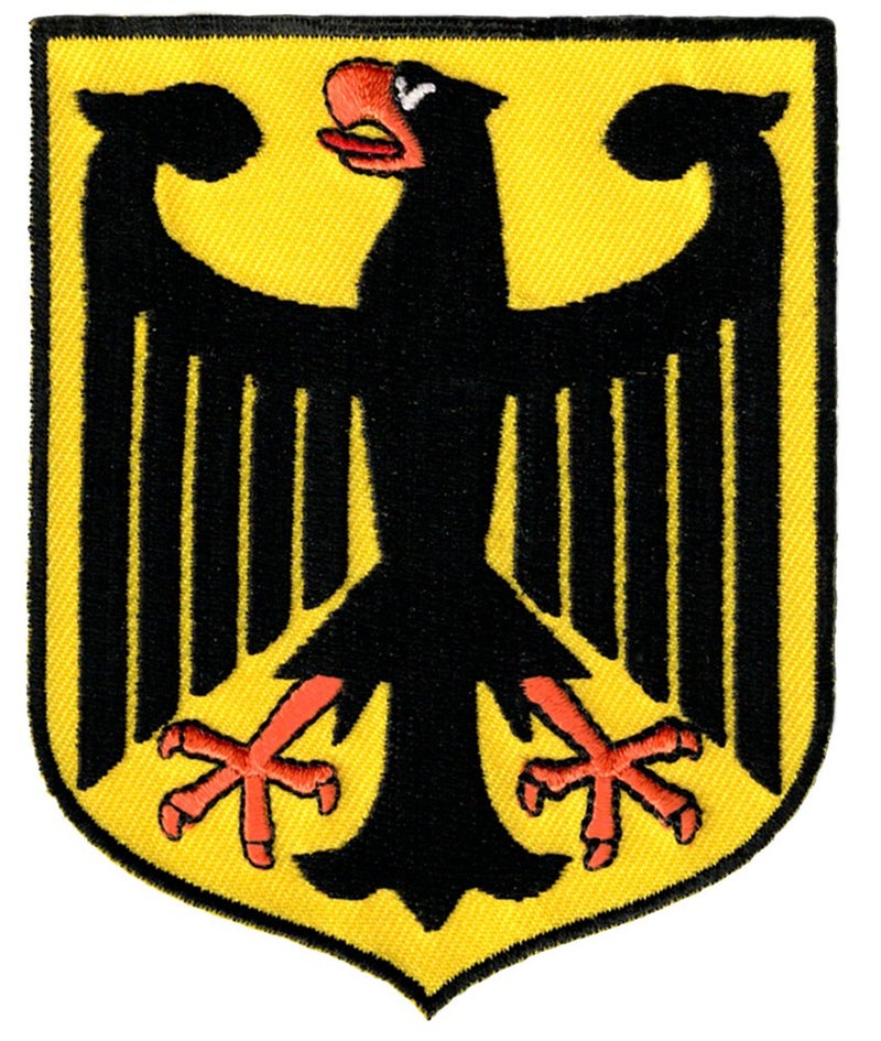 Cypress Collectibles Embroidered Patches Germany Coat of Arms Patch German Eagle Shield Embroidered IronOn Aufnher