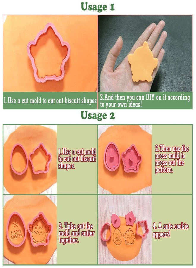 Partywind 8 Styles Easter Bunny Cookie Cutters, Easter Biscuit Fondant Pastry Cookie Cutter Stamps for Baking, Fun Cookie Cutters Shapes with Bunny Egg Carrot for Party Decorations - Image 5