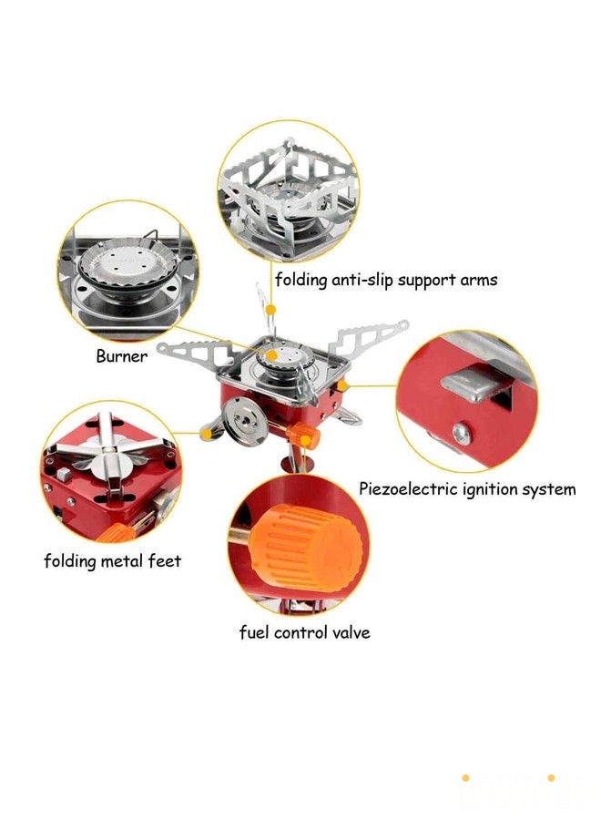 جيهام موقد غاز صغير محمول للتخييم مع حقيبة تخزين - Image 2