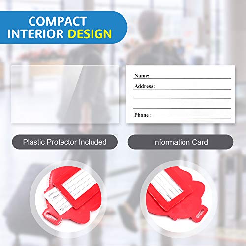 Finex 4 Pcs Set Princess Silicone Travel Luggage Baggage Identification Labels ID Tag for Bag Suitcase Plane Cruise Ships with Belt Strap - Image 4