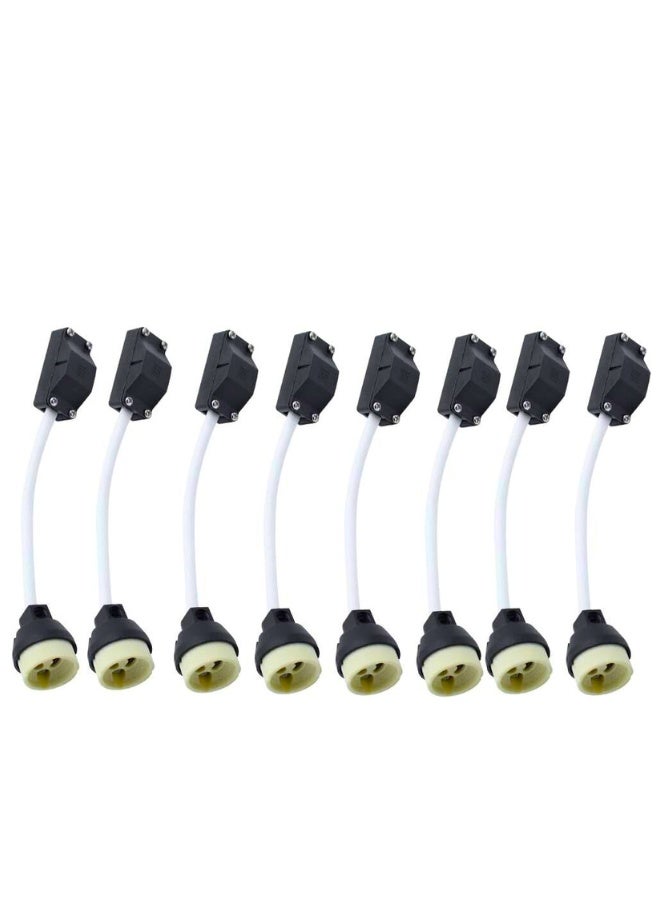 8 Pack GU10 Lamp Holder 2A 250V GU10 Ceramic Lamp Bases Connector with Terminal Box Socket for GU10 LED Light Bulbs Halogen Bulbs Downlights Main Connector Adapter Fitting - Image 1