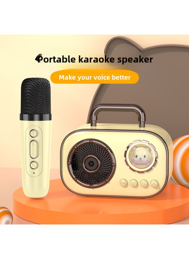 Neutral New Space Capsule Bluetooth Audio With Microphone Plug-in Card High Color Value K-song Mini Speaker Portable Compact - Image 3