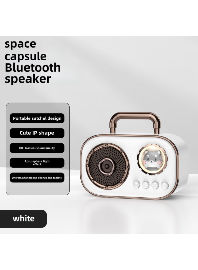 Neutral New Space Capsule Bluetooth Audio With Microphone Plug-in Card High Color Value K-song Mini Speaker Portable Compact - Image 1