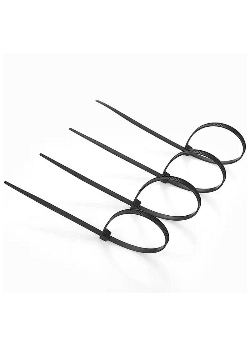 Loquat 100-Pieces Nylon Cable Tie Black - Image 2