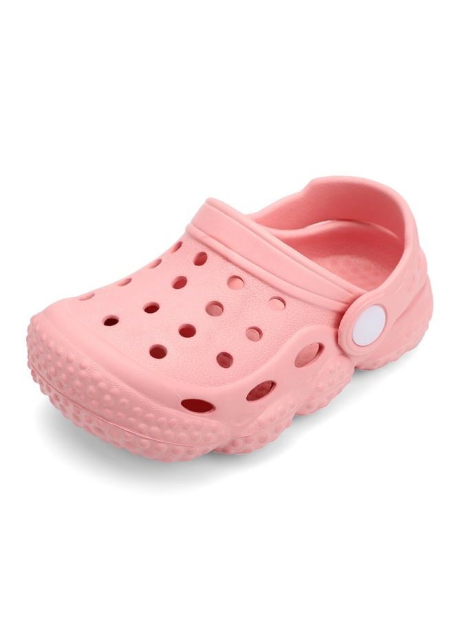 INMINPIN Baby Clogs Garden Shoes Infant Lightweight Breathable Beach Pool Sandals Non-Slip Baby Boys Girls Water Shower Summer Shoes Splay Naturally, Pink, 6-12 Months - Image 1