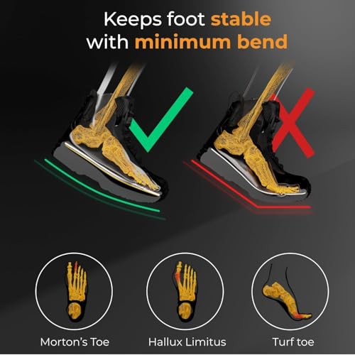 EstCarbon - Carbon Fiber Insole - 1 pc, Men 6, Women 7 - Unisex Orthotic Shoe Insert - Stiff Foot Plate - Turf Toe, Hallux Rigidus, Flat Feet, Plantar Fasciitis, Mortons Extension - Image 3