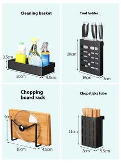 LIVVY LIVVY 2-Tier Over-the-Sink Dish Drying Rack - Large Black Same Dish Rack with Cutting Board Holder & Utensil Organizer -Space-Saving Kitchen Counter Storage  - Image 4
