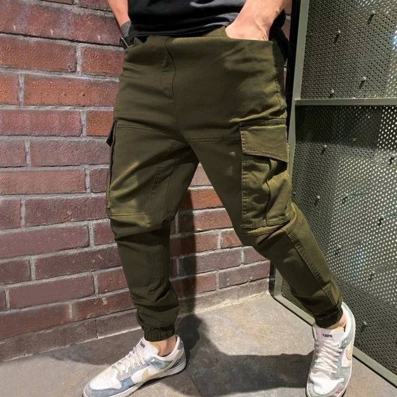 Generic Work pants mens loose casual toe pants 2022 summer new mens pants spring and autumn harem pants men Black - Image 4