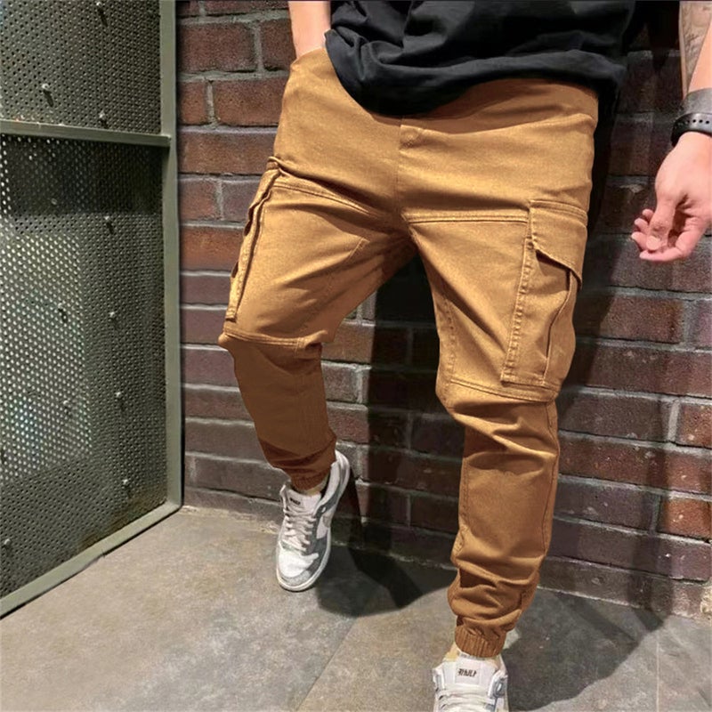 Generic Work pants mens loose casual toe pants 2022 summer new mens pants spring and autumn harem pants men Black - Image 5