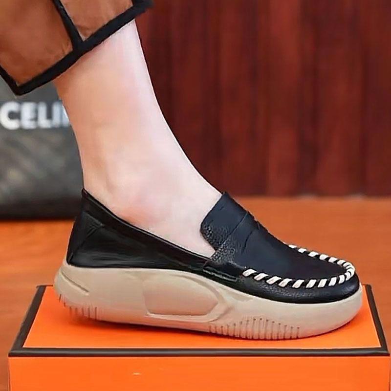 One-Step Nurse Shoes Women'S 2025 New Soft-Soled Long-Standing Not Tired Feet Women'S Shoes Mother'S Shoes Bean Shoes - Image 1