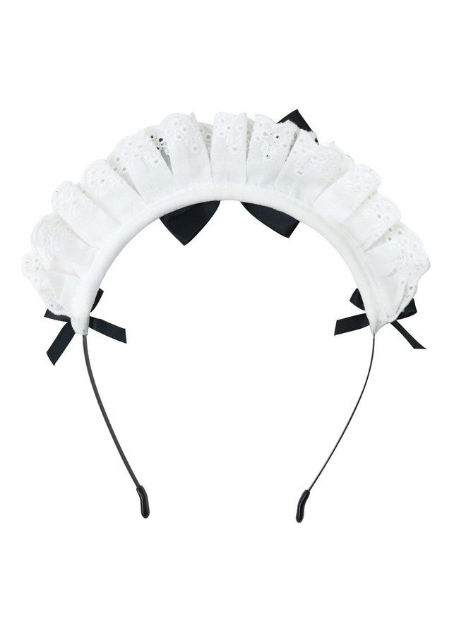 C-ZOFEK Women'S French Maid Headband Ribbon Lace Kawaii Headwear Headpiece For Halloween Cosplay Costume - Image 2