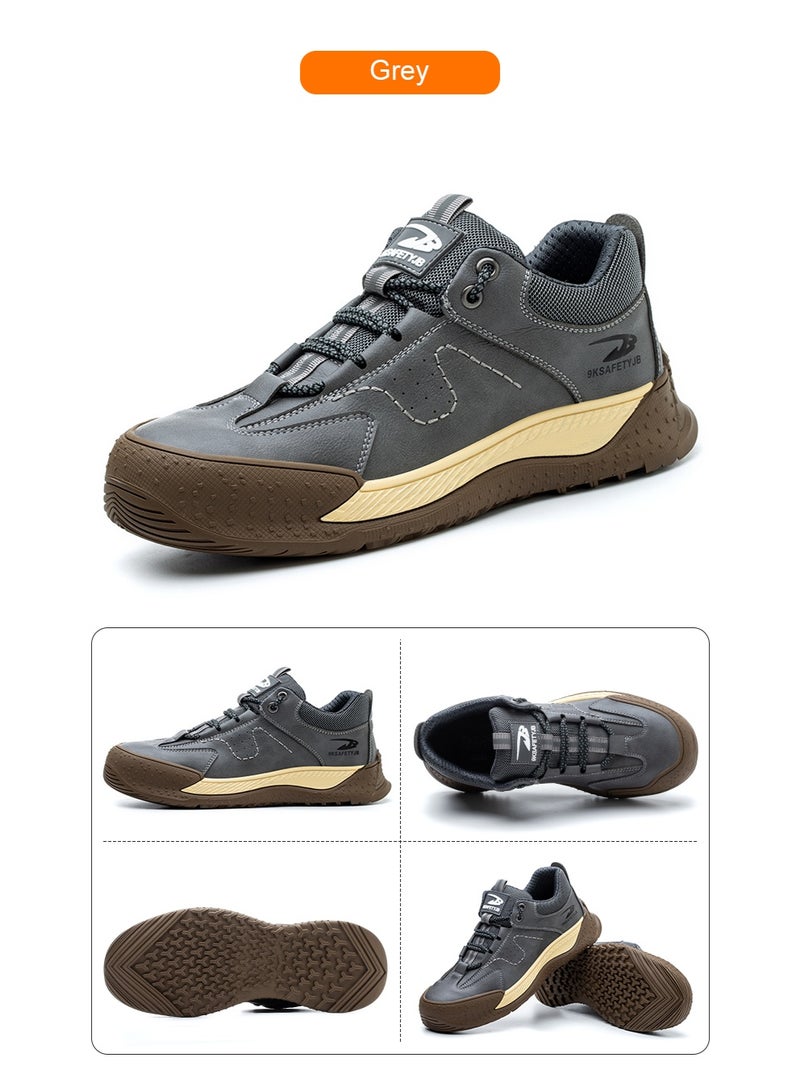 Steel Toe Shoes for Men Lightweight Safety Shoes Comfortable Puncture Proof Slip On Indestructible Work Shoes and Fashion Sneakers. - Image 1