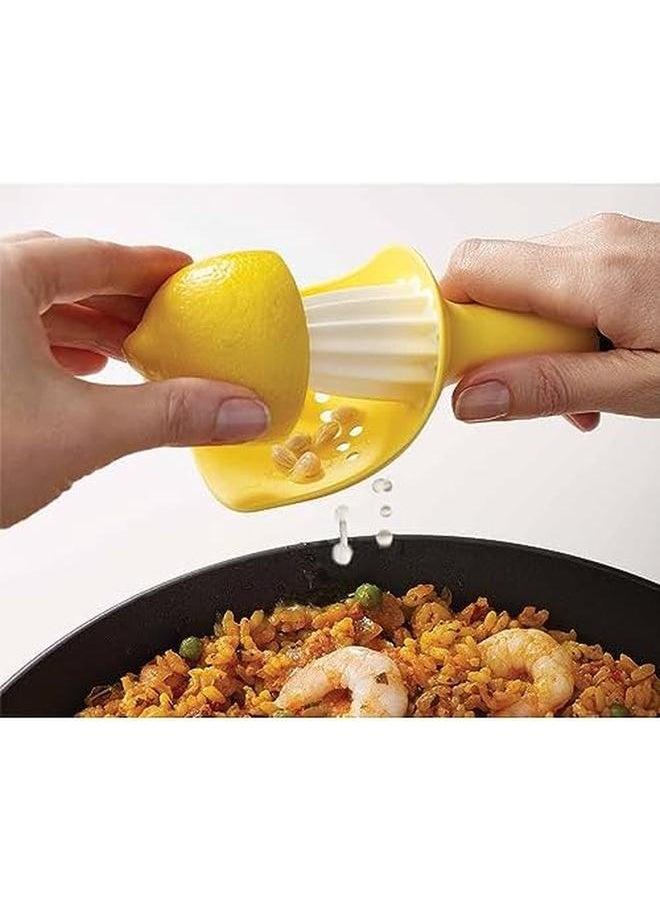Catcher Citrus Manual Juicer Lemon Reamer Orange Lime Squeezer With Pip Catching Cup Yellow