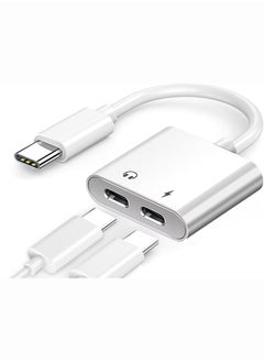 OULIYO 2 In 1 Audio And Charging Cable Adapter with USB-C Charge Port 2 in 1 OTG Splitter Live Converter for Android Type-C Input Phones  - Image 1