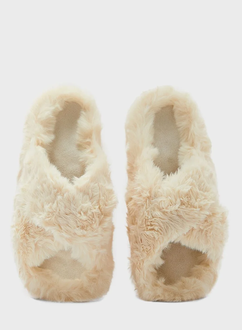 Ginger Crossover Fluffy Bedroom Slipper