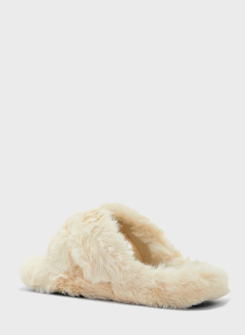 Ginger Crossover Fluffy Bedroom Slipper