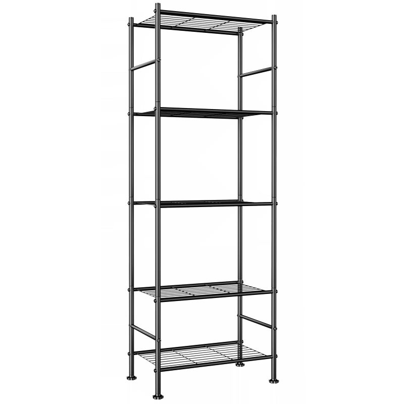 Abiglifty Storage Shelves, 5-Tier Metal Shelving, Wire Shelving Unit with Adjustable Leveling Feet, Shelf Organizer for Bathroom, Pantry, Laundry - Image 1