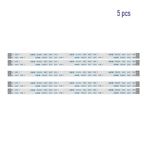 FOCMKEAS 5PCS 16 Pin Flexible Flat Cable, 0.5mm Pitch 150mm FPC FFC Flexible Flat Ribbon Cable for LCD TV DVD Player 3D Printer Laptop(A Type) - Image 3