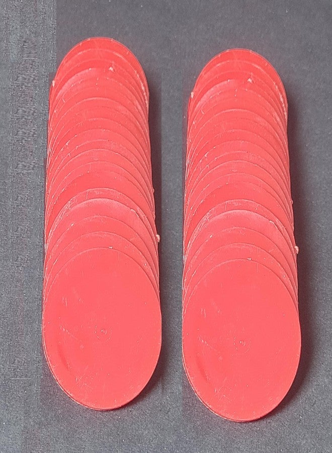 MOREL RED Big Plain Plastic Token Coin Chips USE for Board Games, Restaurant, School, Shop, CANTIN, College ETC | 50 Coin| 40MM - Image 1