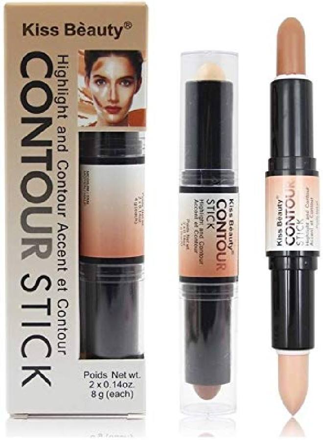 Kiss Beauty Highlighter And Contour Stick Highlighter  (Cream)  - Image 2