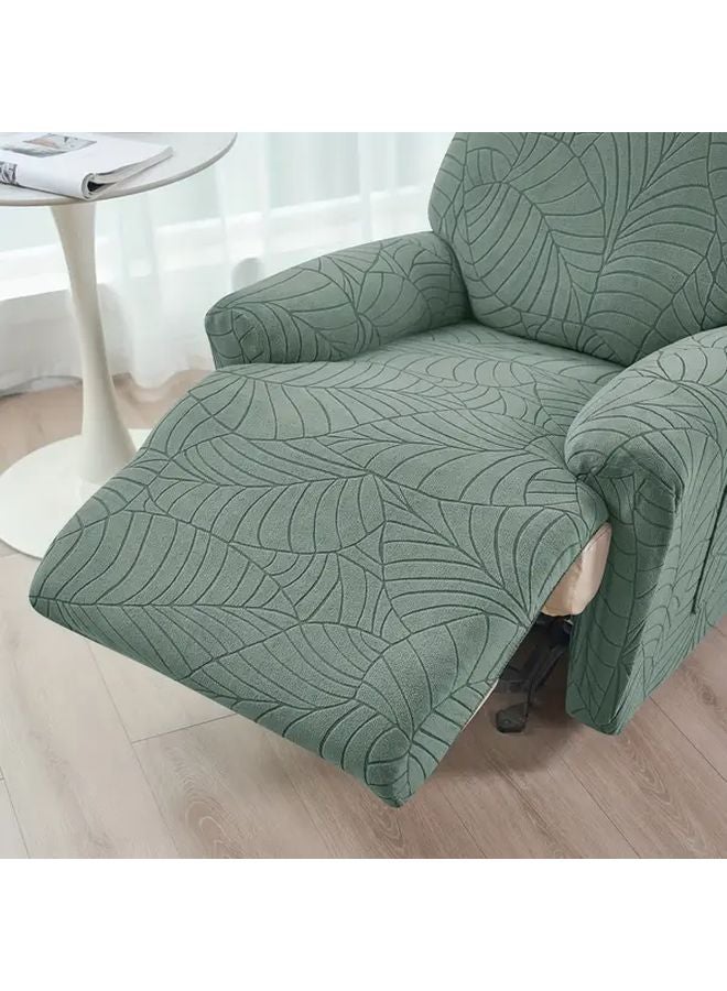 2025 New Jacquard Fleece Recliner Chair Cover Beige Geometric Pattern Elastic Fit - Image 4