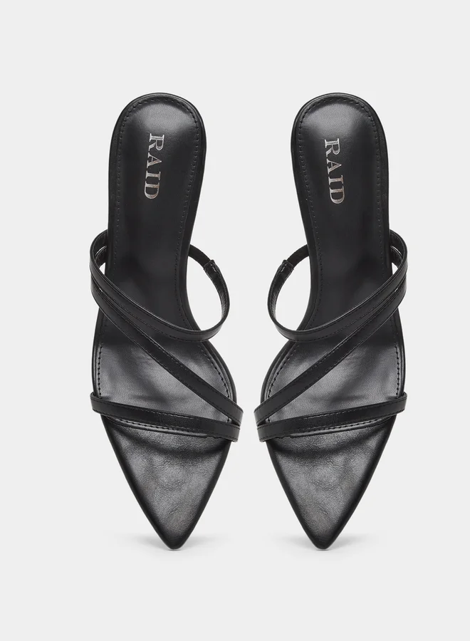 RAID Raid Tosca Black Strappy Sandals