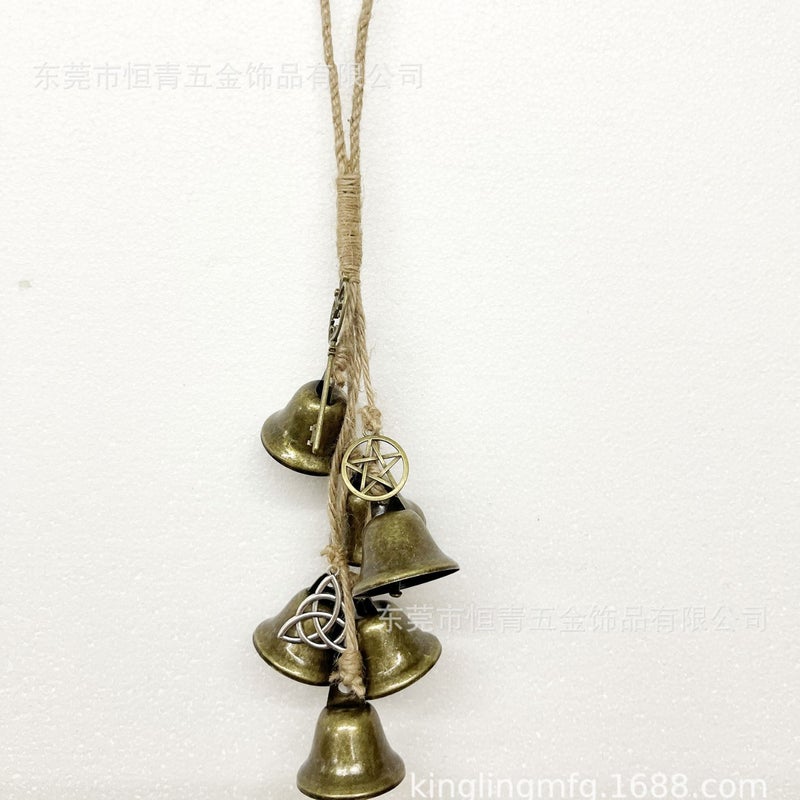 Witch Bells Rattan Ring Wind Chime Door Handle Wall Hanging Memorial Wind Chime Witch Bell Blessing Decorative Bell - Image 1