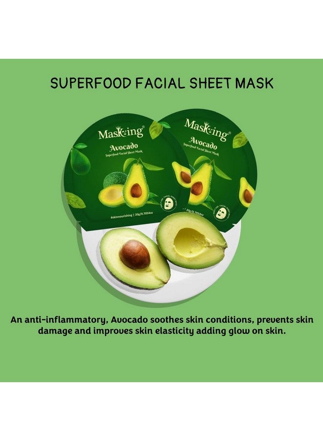 MasKing Superfood Avocado Sheet Mask for Skin Brightening, Hydrating for Women and Men, Pack of 4 - Image 4
