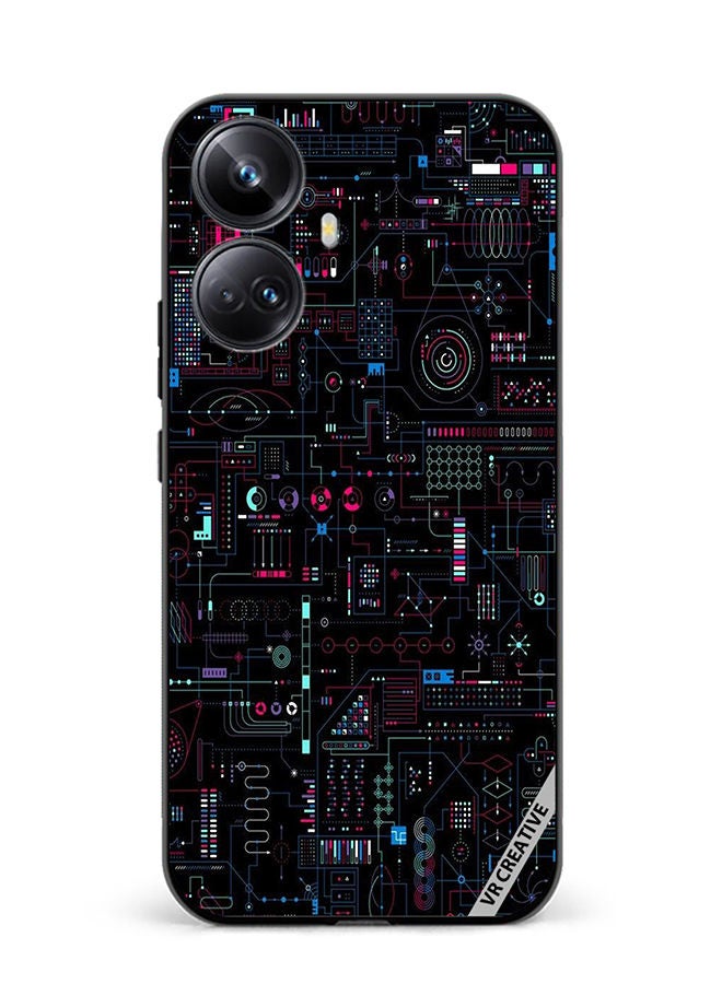 VR CREATIVE Protective Case Cover For Realme 10 Pro Plus Circuit Board Design Multicolour - Image 1