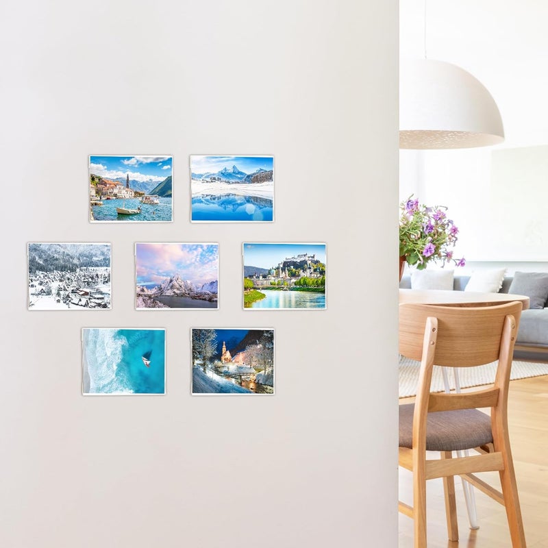 Qunclay إطارات صور أكريليك شفافة 12 قطعة للحوائط عرض بلاستيكي مع شريط شفاف للتعليق للصور للديكور المنزلي والمكتبي تركيب أفقي 4 x 6 بوصات - Image 5